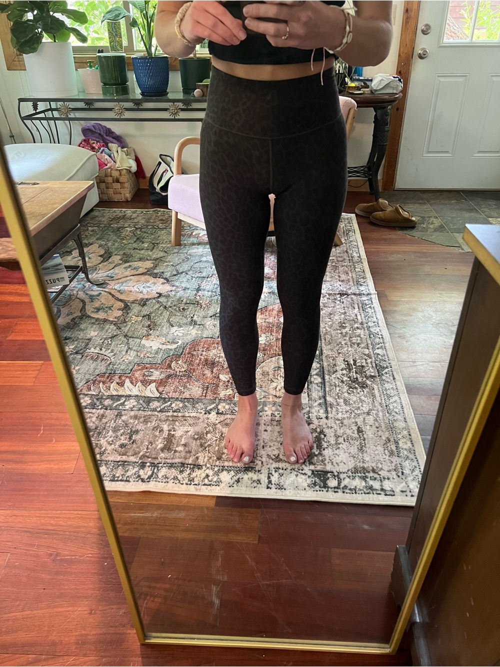 Athleta Ultra High Rise Elation 7/8 Tight - Leopard-Print Leggings